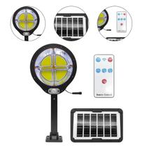 Luminária Solar Redonda 200W com Controle Remoto