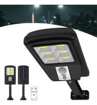 Luminária Solar Rua Led Sensor Presença 48w Branco Frio