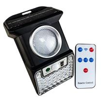 Luminaria Solar Sensor de proximidade Spot Led Controle 4 modos Balizador Spot Refletor Alta Potencia Jardins Garagem Estacionamento