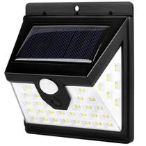 Luminária Solar Sensor Presença Movimentos Refletor 40 Leds Luminária Solar Sensor Presença Movimentos Refletor 40 Leds