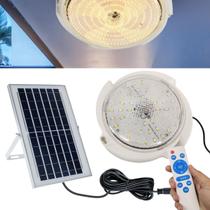 Luminaria Solar Sobrepor Spot 3 Cores Placa Fotovoltaica Garagem Varanda Casa Luz Led Segurança