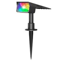 Luminária Solar Spot Espeto de Jardim Refletor Luz Colorida LED RGB Potente Vermelho, Verde e Azul PopSpot