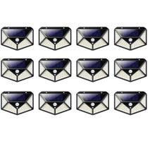 Luminaria Solar Spot Kit 12 Uni Balizador 100led Branco Quen Luminaria Solar Spot Kit 12 Uni Balizador 100led Branco Quen