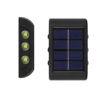 Luminaria Solar Spot Led 2 Unidades Arandela Parede Escada Caminho Jardim Quintal Varanda Garagem Iluminaçao Balizador Proteçao