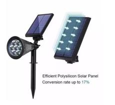 Luminaria Solar Spot Superled Luz Branca Jardim 2207