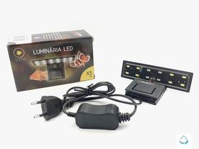 Luminária Soma x3 Preto Com Led Cor Branco Vermelh P/ Aquario Luminária Soma x3 Preto Com Led Cor Branco Vermelh P/ Aquario