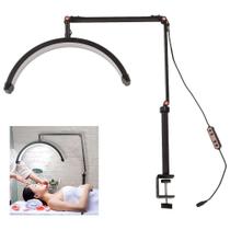 Luminaria Spa Estetica Arco Meia Lua 3 Tons Led Suporte Celular Mesa Salao De Beleza Limpeza De Pele Luminaria Spa Estetica Arco Meia Lua 3 Tons Led Suporte Celular Mesa Salao De Beleza Limpeza De Pele