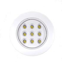 Luminária Sport Branca Redonda 9leds Luz De Cabine Motorhome Luminária Sport Branca Redonda 9leds Luz De Cabine Motorhome