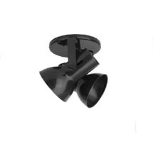 Luminária Spot Caneco Duplo Preto 2 Lamp.