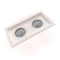 Luminária Spot Duplo Embutir Teto Sala Quarto Banheiro LED