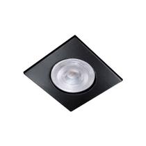 Luminária Spot Embutir Quadrado 01 Lamp E27 Preto - 5001 PT