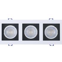 Luminária spot frame embutir quadrado recuado led 3xmr16 15w Luminária spot frame embutir quadrado recuado led 3xmr16 15w
