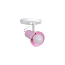 Luminaria Spot Kids Quarto Infantil Rosa 1 Lâmpada