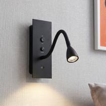 Luminária Spot Led Cabeceira 9w Leitura Com Suporte E Usb