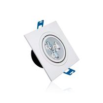 Luminária Spot Led Direcionável Quadrada de Embutir 6000k Branco Frio 3w Beard Luminária Spot Led Direcionável Quadrada de Embutir 6000k Branco Frio 3w Beard