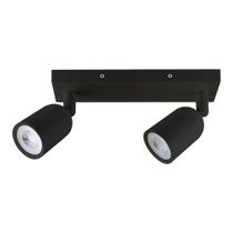 Lumínaria spot led direct mr16 base linear 2x4w preto Lumínaria spot led direct mr16 base linear 2x4w preto