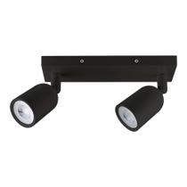 Lumínaria spot led direct mr16 base linear 2x4w preto Lumínaria spot led direct mr16 base linear 2x4w preto