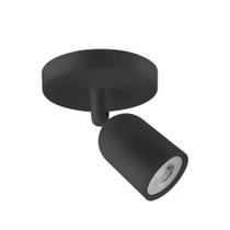 Luminária spot led direct mr16base circular 1x4w - preto