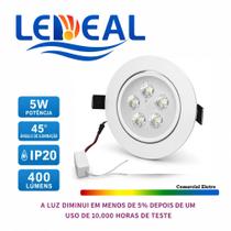 Luminaria Spot Led Embutir Sanca de Gesso Modelo Redondo 5W Branco Frio 6500K Luminaria Spot Led Embutir Sanca de Gesso Modelo Redondo 5W Branco Frio 6500K