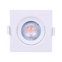 Luminária Spot Led MR11 Quadrada 3W Branco Quente e Frio Intral