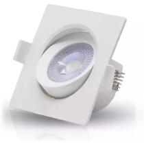Luminária Spot Quadrado De Embutir Homeflex Branco 5w 6500k Luz Quadrada Para Ambientes Claros e Iluminados
