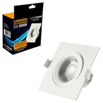 luminaria spot quadrado de embutir led 5w 6500k branca bivolt 9cm homeflex luminaria spot quadrado de embutir led 5w 6500k branca bivolt 9cm homeflex