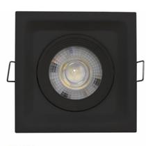 Luminária Spot recuado LED Deep 5W 3000K Quadrado Preto Embutir Luminária Spot recuado LED Deep 5W 3000K Quadrado Preto Embutir