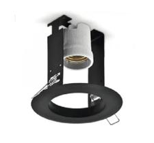 Luminária Spot Redondo Preto 1 Lamp. - Blumenau