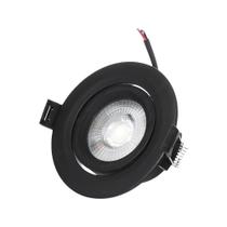 Luminária Spot Redondo Preto 5W 6500K Western