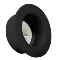 Luminária Spot Redondo Preto Confort 5w 2700k Luz Amarela Deluxe