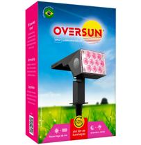 Luminária Spot Solar 60w Potente Jardim Refletor Led Rosa Oversun