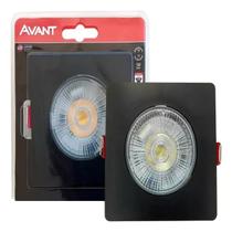 Luminária Spot Supimpa LED Quadrado Luz Amarela 5W Bivolt Avant Preto 3000K Luminária Spot Supimpa LED Quadrado Luz Amarela 5W Bivolt Avant Preto 3000K