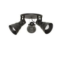 Luminária Spot Taschibra Circular Hol 3Xe27 Branca/Preta