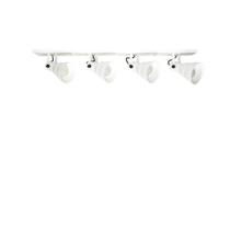 Luminária Spot Taschibra Linear Hol 4Xe27 Branco/Preto