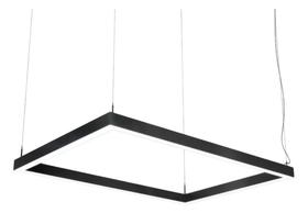 Luminária Squadra Perfil 1mx0,50 Led RetânguLuminária Squadra Perfil 80x80cm Led Quadrado Cabo Suspensolo Cabo Suspenso