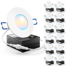 Luminária Sunco Lighting 3" LED embutida selecionável CCT