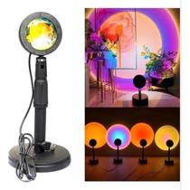 Luminária Sunset Cabo Usb Projetor Luz Por Do Sol Novo