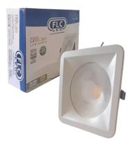 Luminária Super Led Cob Quadrada 3000k 20w Bivolt Spot Flc