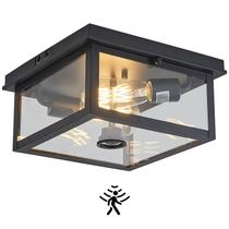Luminária Tarentlight F2301MS Sensor de movimento preta 28x14cm