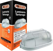 Luminária Tartaruga Branca Alumínio Foxlux Bivolt