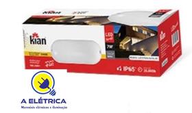luminaria tartaruga branca em ABS com led 9W bivolt, 6500K