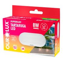 Luminária Tartaruga LED 8W Bivolt BR6500K Oval Ourolux Luminária Tartaruga LED 8W Bivolt BR6500K Oval Ourolux