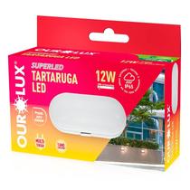 Luminaria Tartaruga LED Oval IP65 12 Watts Bivolt 2700K Branco Morno OUROLUX