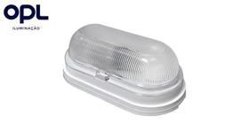 Luminária Tartaruga Opl Plásticos Pvc Sem Grade Branco 1 X E27 - OPL PLASTICOS