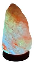 Luminária Terapêutica Sal Rosa Himalaia Rainbow Mini Usb