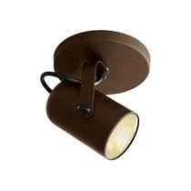 Luminária Teto 1 Spot Direcionável Focus Fit Marrom Alumínio