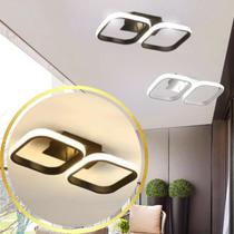 Luminária Teto 35,5cm Quadrado Duplo LED Arandela Parede Gimpo KJGD-413