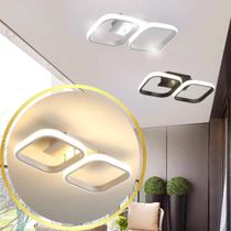 Luminária Teto 35,5Cm Quadrado Duplo Led Arandela Parede Luminária Teto 35,5Cm Quadrado Duplo Led Arandela Parede