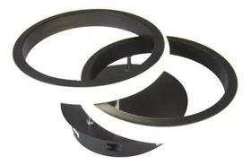 Luminária teto led circular anel 110v 24x17x10cm preto