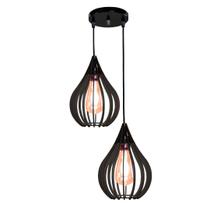 Luminária Teto Lustre pendente balcão cozinha sala duplo